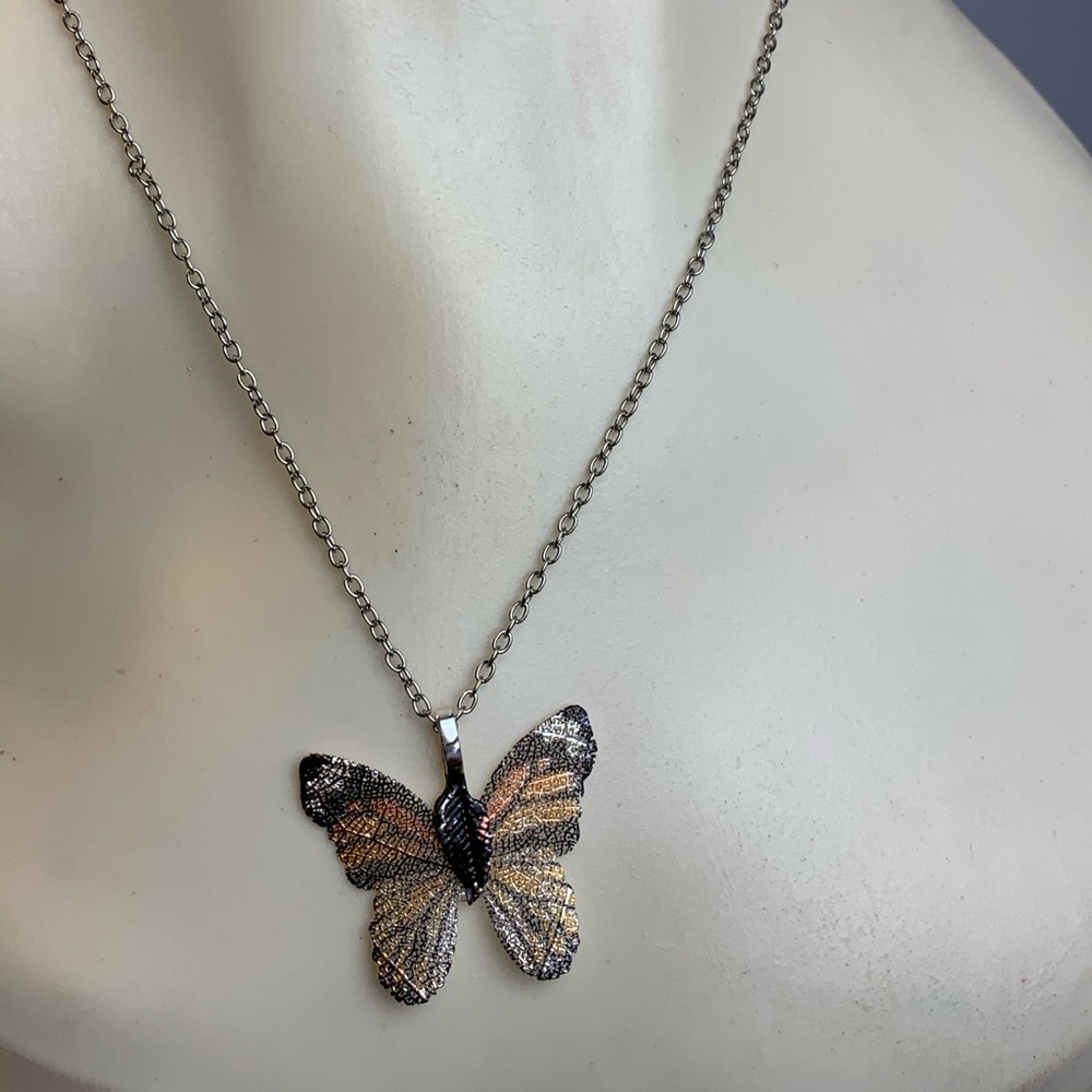 Monarch Butterfly Charm Necklace